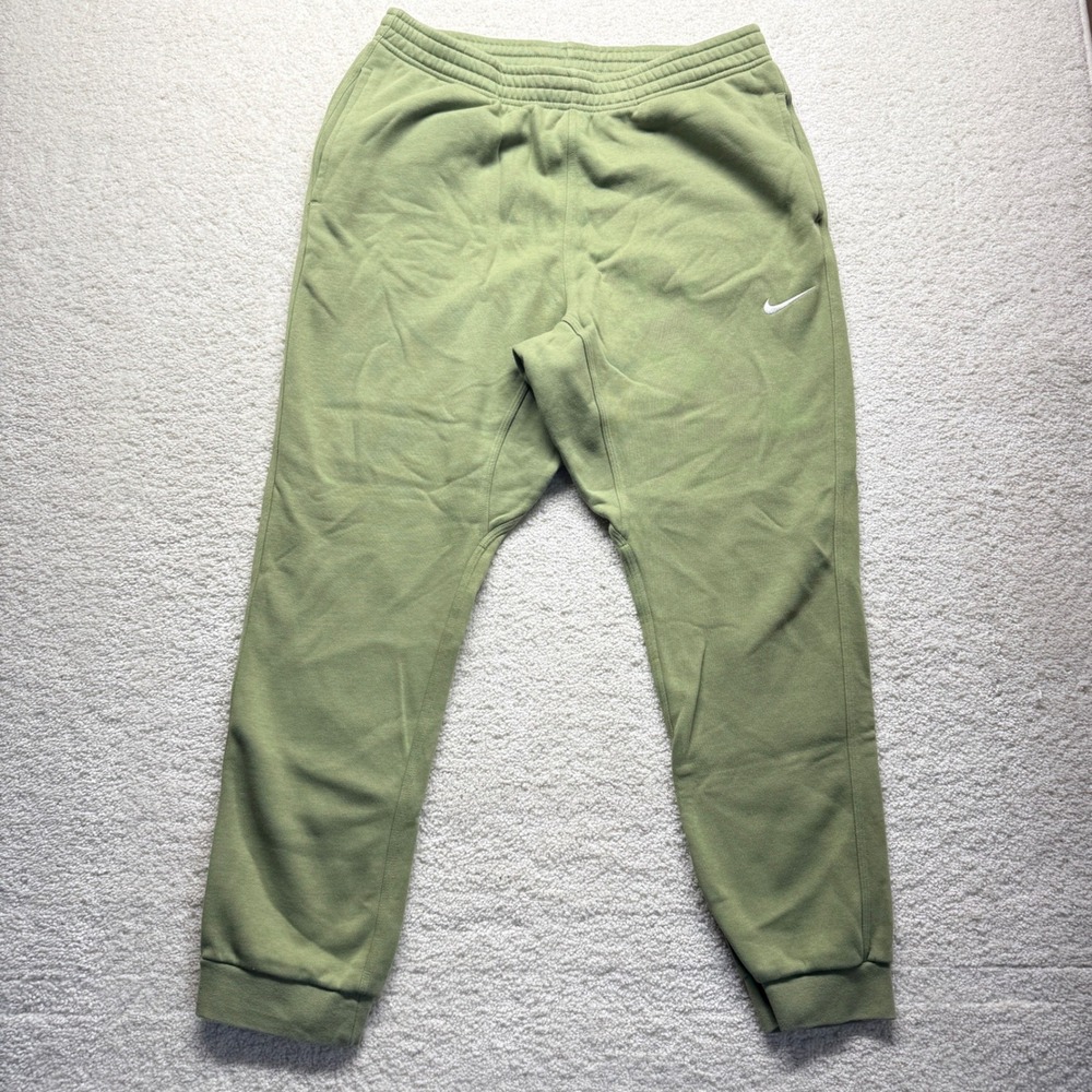 Nike Mens Sportswear Club Fleece Joggers Olive Green XL Sweatpants Gorpcore Gym